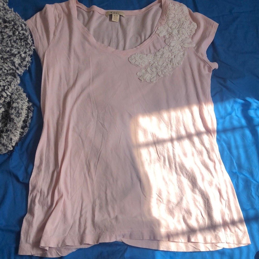 Pink and white shirt